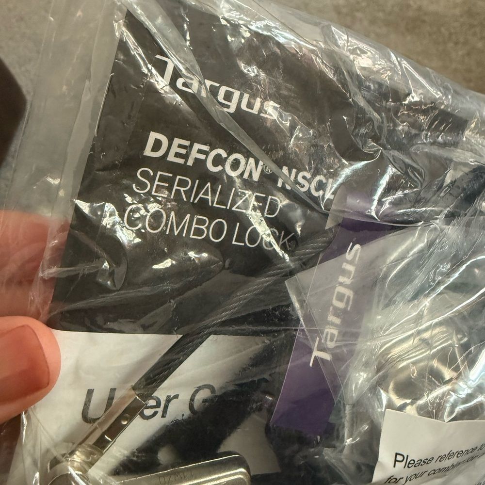 Targus DEFCON NS Combination Lock with Black Cable